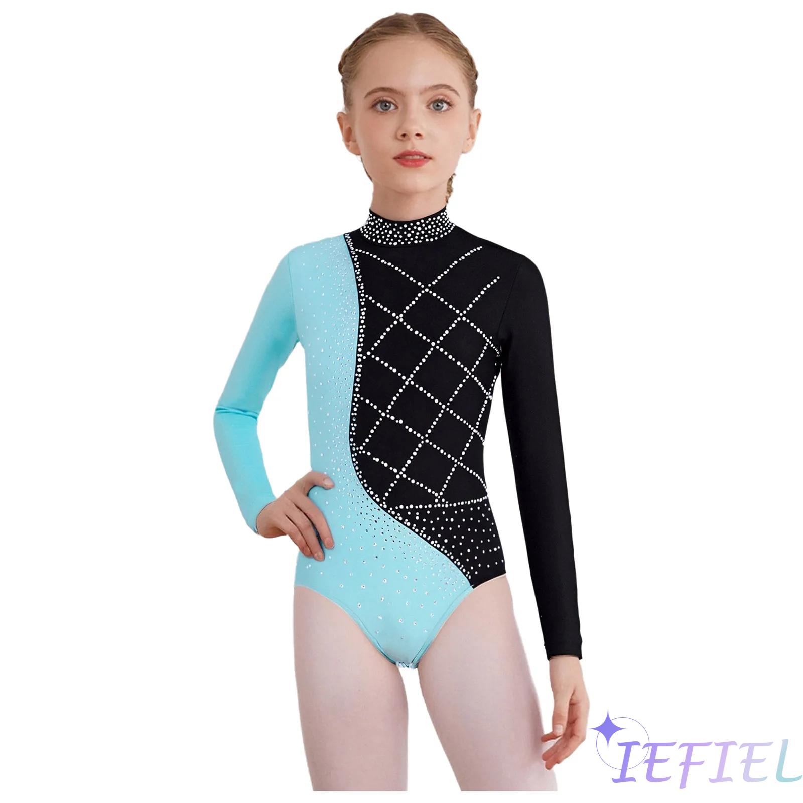 Yoga Pilates Girl - Kızlar Parlak Rhinestones Jimnastik Lirik Dans