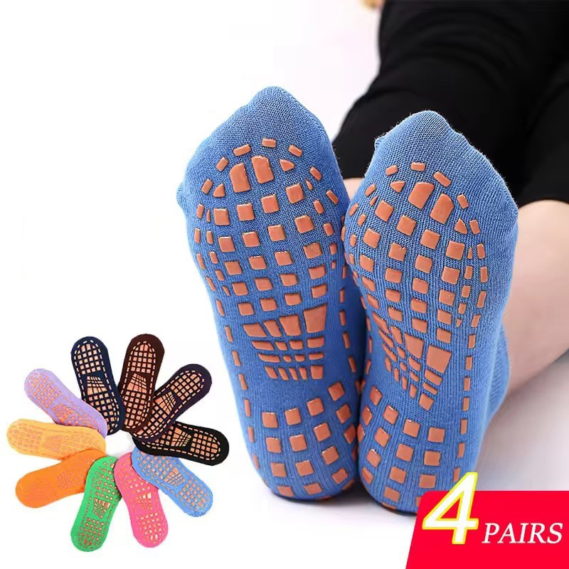 Pilates Yoga Footwear - 4 çift Saf Pamuk Yoga Çorap