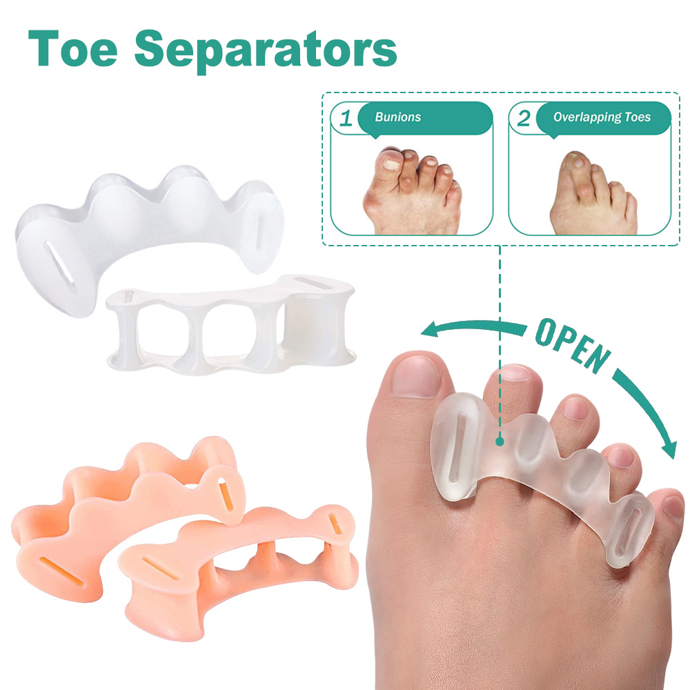 Toe Separator Silicon - 1 çift Jel Sert Silikon Ayak
