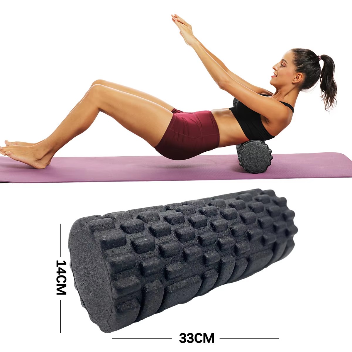Pilates Yoga Roller - 30/33cm Fitness köpük rulo Yoga masaj