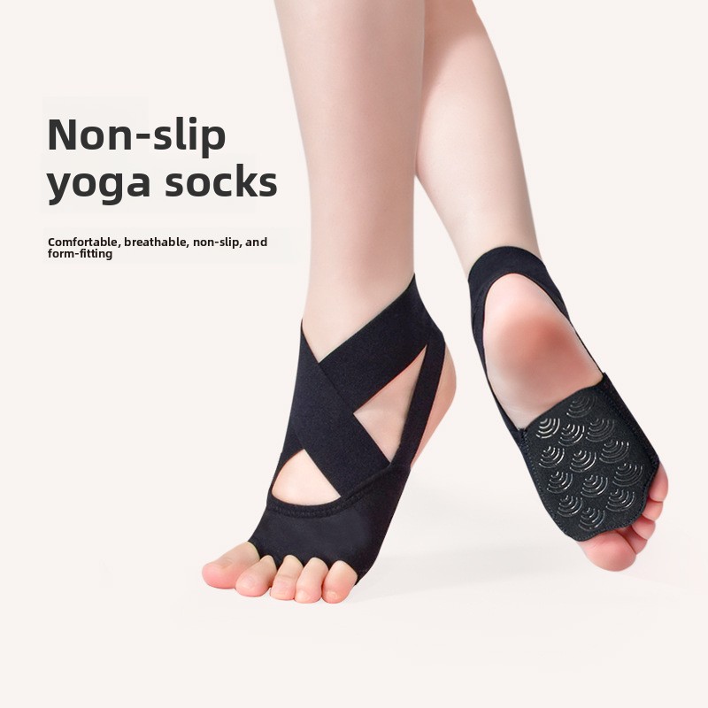Pilates Yoga Footwear - Açık Parmaklı Grip Yoga Çorapları -