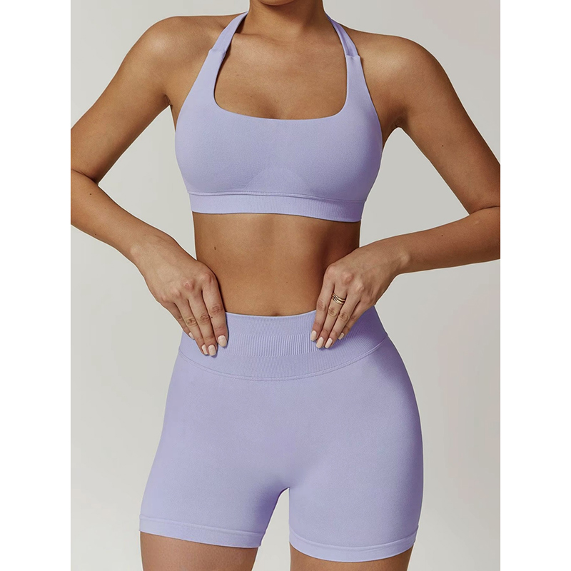 Pilates Yoga Kit - Seksi Yüksek Bel Şortlu Spor Sütyen